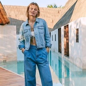 NWOT Madewell Boxy-Cropped Jean Jacket